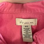 If It Were Me  Oversized Jean‎ Denim Jacket Bubblegum Pink Snap Front Coquette S Photo 5