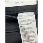 Chico's  So Slimming Girlfriend Flare Black Jeans 6R Pockets Stretch Denim NWT Photo 8