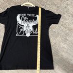 Next Level Apparel Next Level Custom Black Graphic Tee with Steers and Beers Design Cowboy Photo 6