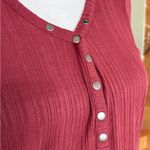 Hippie Rose Women's Ribbed Henley Top - color “Autumn Ruby” size Small. NWT Photo 2
