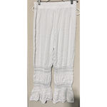 Salty Lemon  Pants Womens L White Boho Pirate Pantaloons Prairie Bloomers gauzy Photo 3