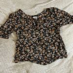 Love Squared Medium Cotton Floral Button Up Blouse Photo 0