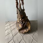 VTG B. Makowsky Caroline Bag Camouflage Bronze Leather Braided Double Handles Brown Photo 5