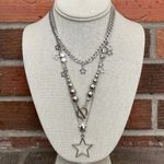 Layered Star Necklace Set Silver Photo 0
