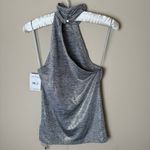 Free People NWT Koda Metallic Tank Top Womens XS Extra Small Shirt Asymmetrical Photo 2