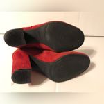 Guess  red suede ankle boots block heel zip up size 7 M Photo 7