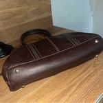 Tignanello chocolate Brown Leather Shoulder Bag multi pocket magnetic closure Photo 6