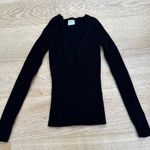 Lovers and Friends V Notch Ribbed Sweater in Black Size XS Photo 0