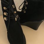 C. Wonder women black suede wedge boots US 7.5 Photo 10