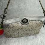 Coach y2k Silver Gray Signature Canvas Mini Purse / Wristlet Photo 3
