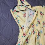 Forever 21 Women’s Yellow Floral Sleeveless Romper Medium Summer Coquette Photo 2