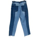 PacSun Jeans Womens 29 High Rise Straight Two Tone Patchwork Frayed Hem Retro Photo 5