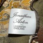 JONATHAN ASTON Copper Gold Foil Leaf Print Ankle Legging Pant EUC XS Brown Photo 8