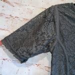 ZARA Collection crew neck lace overlay short sleeve mini dress green fitted Med Photo 3