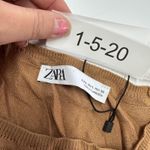 Zara‎ Sweater Womens Large Brown Knit Basic Fine Knit Top Lightweight Photo 4