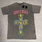 guns n' roses Guns N’ Roses T-Shirt Gray Size XXS Relaxed Boyfriend Tee Photo 0