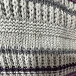 Sonoma Cardigan Sweater Womens M Gray Purple Striped Knit Belted Short Sleeve Photo 6