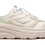 HOKA One Womens 7.5 Unisex U Bondi B3 Oat Milk Succulent Green Shoes Photo 0