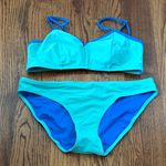 Old Navy  Turquoise and Royal Blue Bikini Set Size Medium Photo 0