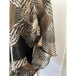 Style & Co NWT Macys scoop neck geometric blocked zebra print dolman sleeve blou Photo 3