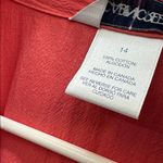 Cabin creek Vintage Cotton Crinkle Coral Blazer Jacket Shoulder Pads Pockets 14 Photo 8