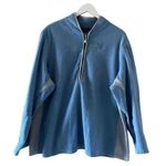 Lands’ End ¼ ZIP Fleece Blue Gray Long Sleeves Soft Cozy Unisex Jacket 3X #1308 Photo 0