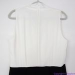 White House | Black Market NEW black white colorblock Tie-Detail Jumpsuit, 8 Photo 8
