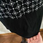 J Jill Wearever collection layered tunic oriental Geo print and solid black Size L Photo 7