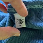 Waffle Henley Pocket Tee Long Sleeve Shirt Blue Womens Medium Size undefined Photo 4