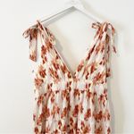 House of Harlow  Linen Blend Tan Tie Strap Midi Dress Size XL Photo 2