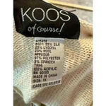 KOOS of Course! Women's 1X Beige Pullover Sweater Long Sleeve Paisley Fringe Tan Photo 6