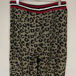 ASOS Track Pants Leopard Print Metallic Women Size Medium Long Tall Knit Lounge Photo 8