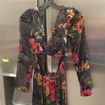 We Wore What 💕WEWORWHAT💕 Cut Out Flocked Velvet Dress ~ Burnout Velvet Floral Print M NWOT Photo 10