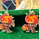 Halloween Pumpkin Earrings​ Orange Photo 0