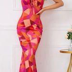 SheIn Pink print maxi dress Photo 0