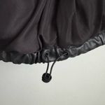 ZARA Faux Leather Cropped Puffer Vest in Black Size XS Photo 6