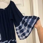 ACE Fashion Tie Dye Off the Shoulder Peasant Dress Medium Boho Bohemian Hippie Festival Photo 2
