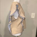 Anthropologie By  Beige Ribbed Knit Sleeveless Tank Top Cap Sleeve Size L Photo 7