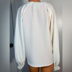 Sézane  White Long Sleeve Blouse with Covered Buttons size 34 Photo 2