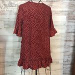 Red polkadot white Cocktail Dress Floral Sleeveless Dresses beach women dress​​ Size M Photo 3