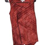 Westport 1962  Size Small S Red Sequin Tie Dye Blouse Sleeveless Boho Top Blouse Photo 0