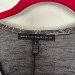 White House | Black Market  Women’s Small Patterned Blouse Top Grey Silver Photo 1