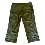 Patagonia Wide Leg Army Green Outdoor Hiking Side Pockets Capri Pants 10 #2404 Photo 4