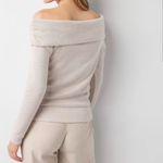 White House | Black Market WHBM Off The Shoulder Metallic Sweater Photo 1