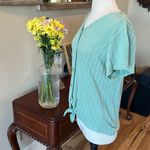 Weatherproof Comfy Sea Green Sage Tie Knot Top Photo 10