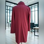 Andrew Marc  Maroon‎ Longline Blazer Coat Gold Button Classic Jacket Size M Photo 2