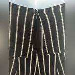 Free Generation Sophisticated Black and White Pinstripe Strapless Jumpsuit (769) Size M Photo 6