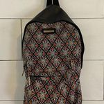 Rampage Printed Canvas Faux Leather Backpack. Photo 0