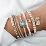 Boho 6 Piece Charm Bracelet Set Gold Photo 0