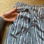 Hollister Ultra High Rise Linen Blue Striped Tie Pants Photo 5